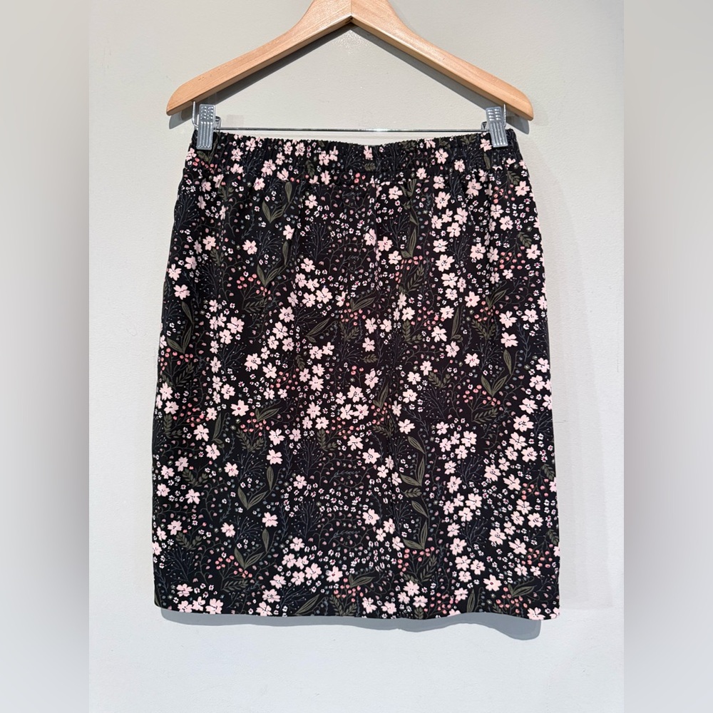 NWT Ann Taylor Loft Skirt Floral A-Line Pull On Knee Length Women Sp Stretch